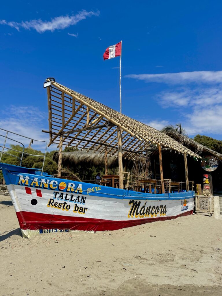 Where to stay in Mancora - Boat on Beach
